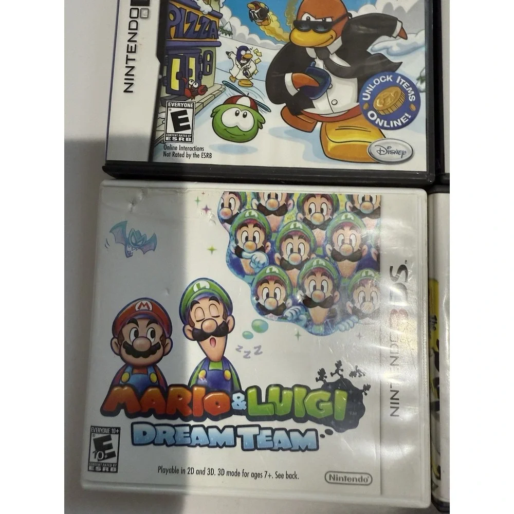 Nintendo DS Lite Console Blue & Lot Of‎ 4 Games Tested NO CHARGER